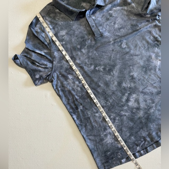 Lululemon Mens Evolution Polo *Wash in Diamond Dye Asphalt Grey Size Large EUC - Picture 12 of 12